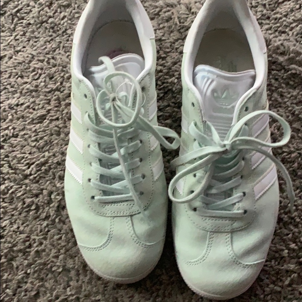 Light green gazelle adidas.